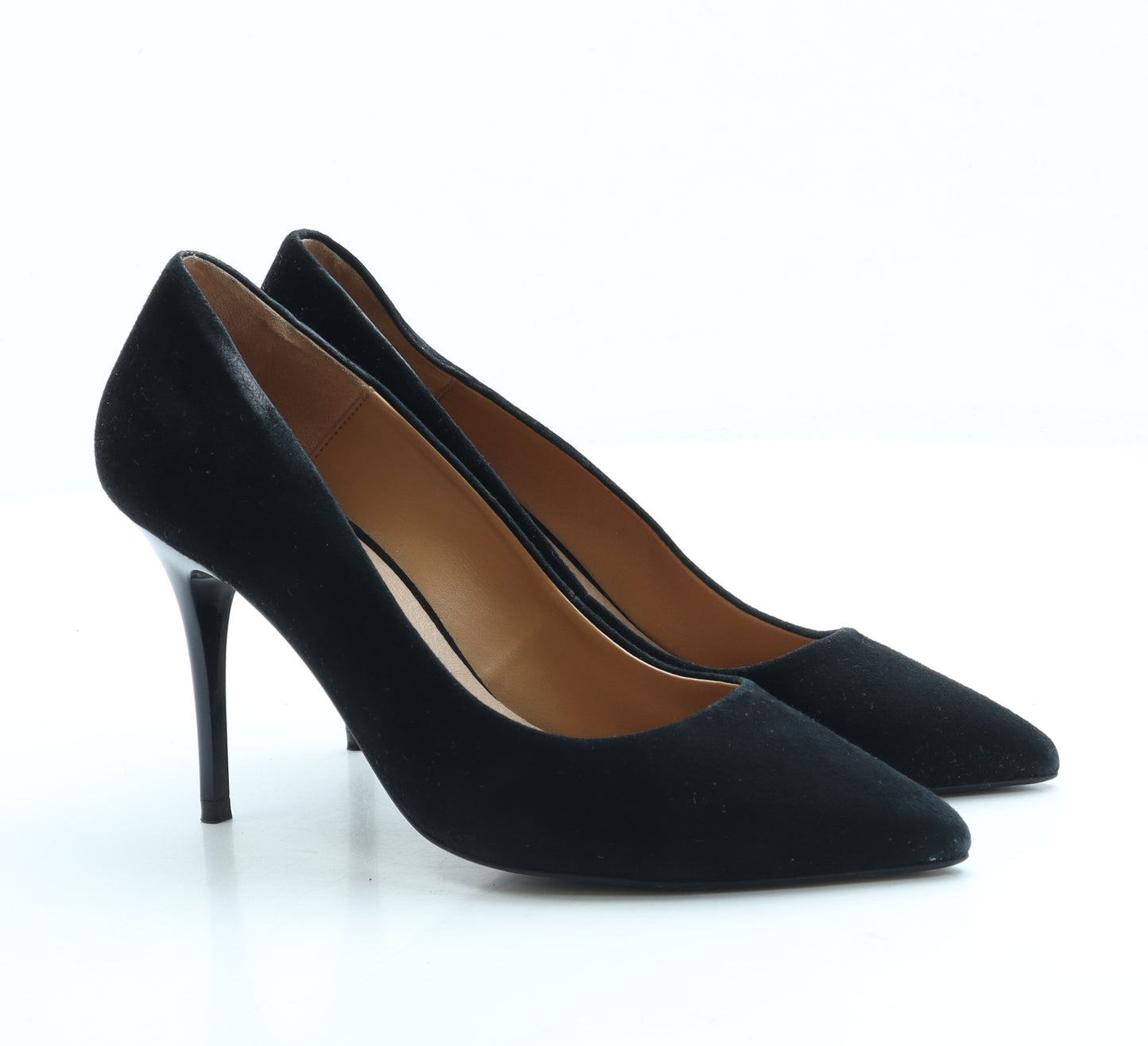 OFFICE Womens Black Suede Court Heel UK 5 38 - Estimated UK Size 5
