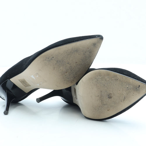 OFFICE Womens Black Suede Court Heel UK 5 38 - Estimated UK Size 5