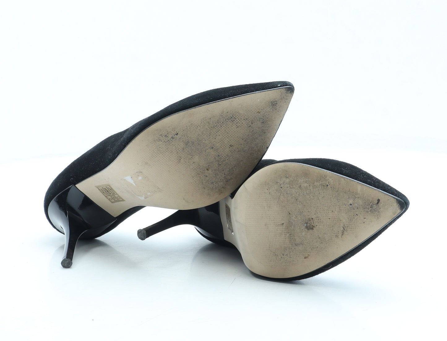 OFFICE Womens Black Suede Court Heel UK 5 38 - Estimated UK Size 5