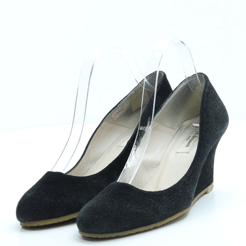 L.K Bennett Womens Black Suede Court Heel UK 4.5 37.5