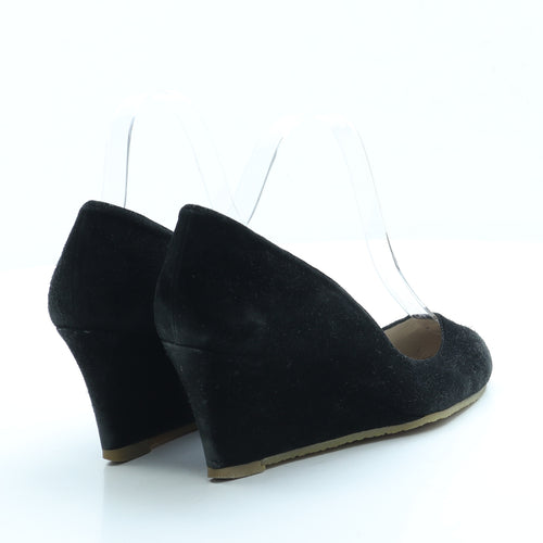 L.K Bennett Womens Black Suede Court Heel UK 4.5 37.5