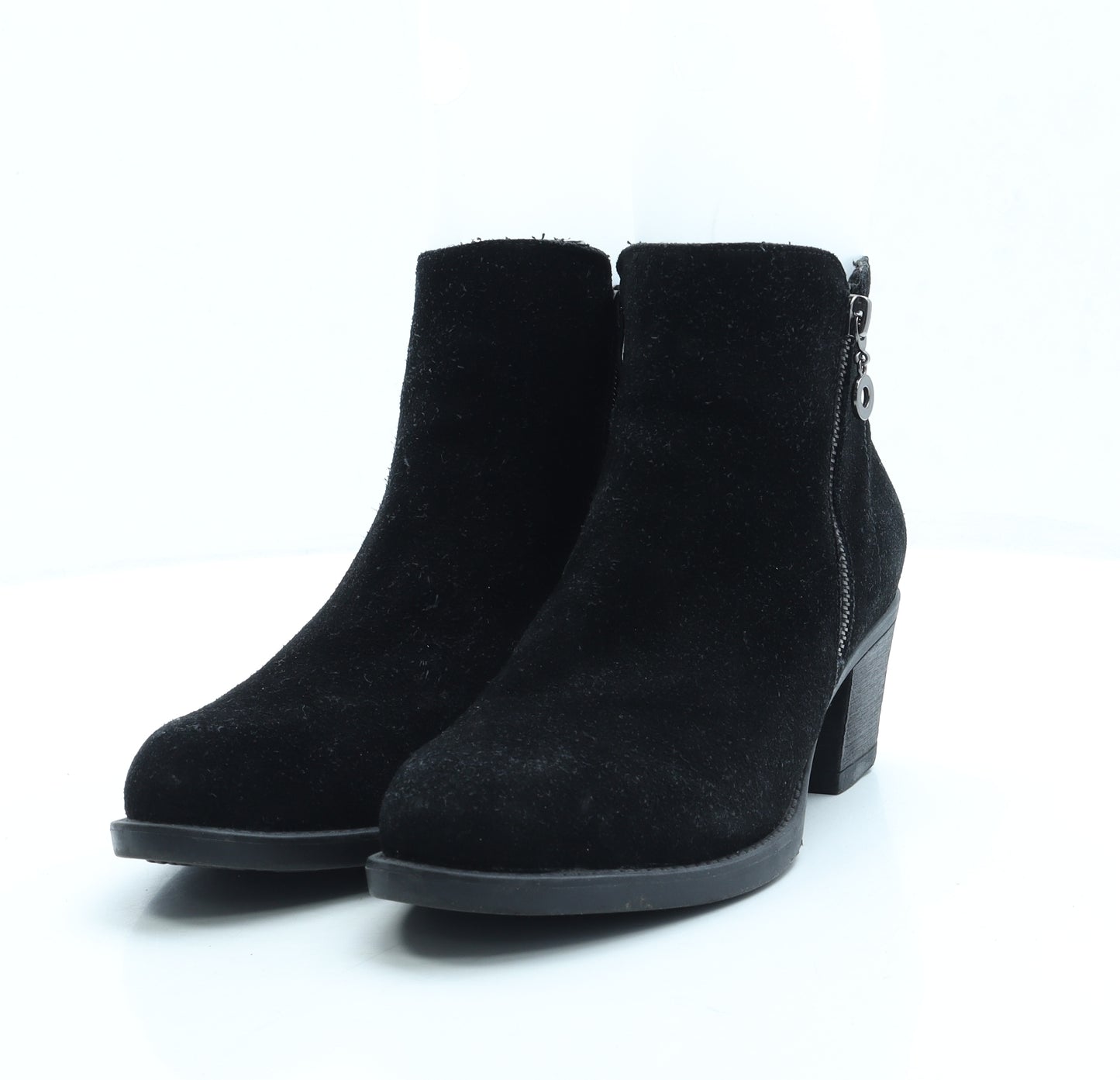 Shuropody Womens Black Suede Bootie Boot UK 6 39 - Estimated UK Size 6