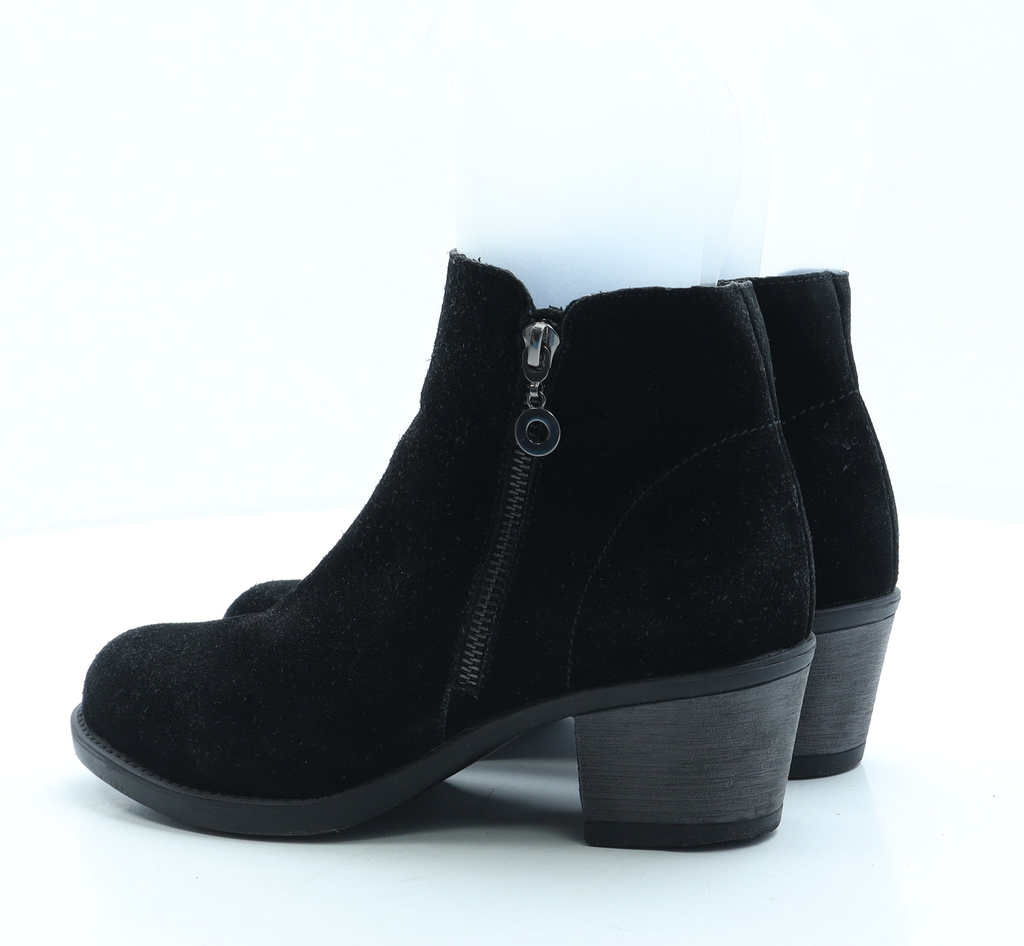 Shuropody Womens Black Suede Bootie Boot UK 6 39 - Estimated UK Size 6
