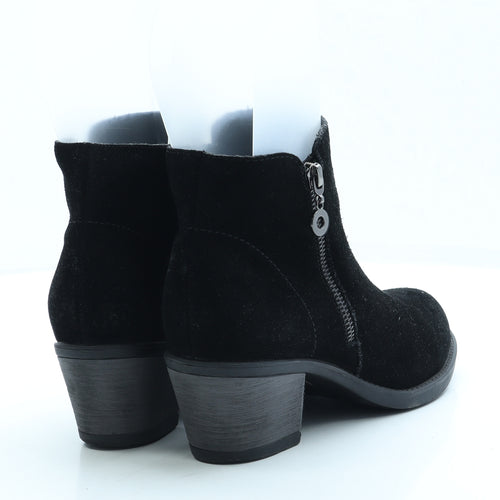Shuropody Womens Black Suede Bootie Boot UK 6 39 - Estimated UK Size 6