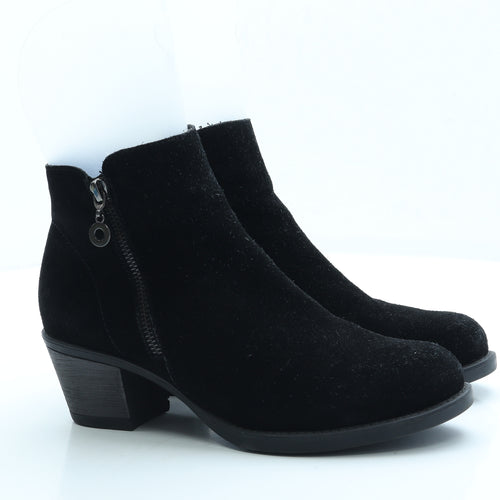 Shuropody Womens Black Suede Bootie Boot UK 6 39 - Estimated UK Size 6