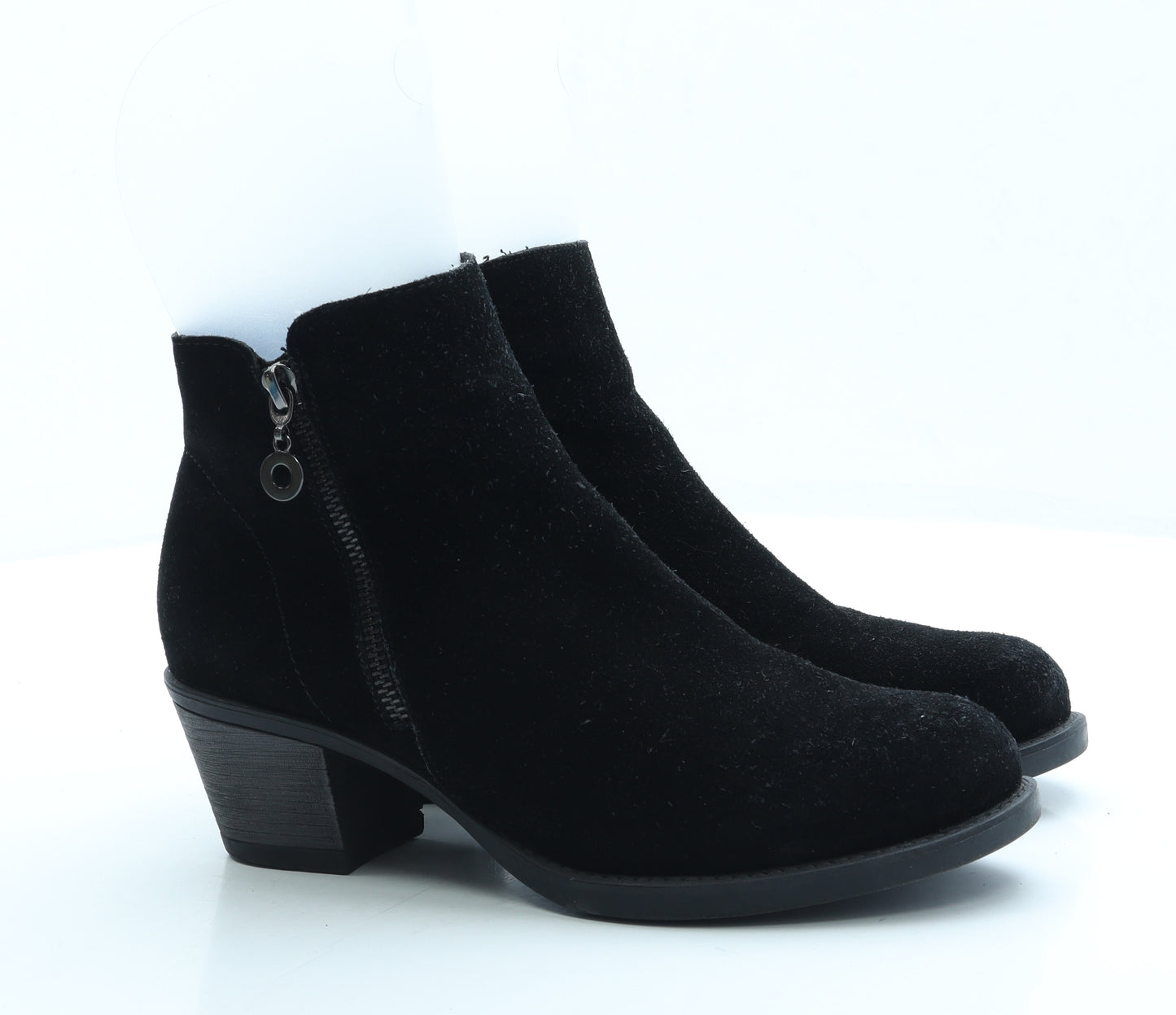 Shuropody Womens Black Suede Bootie Boot UK 6 39 - Estimated UK Size 6