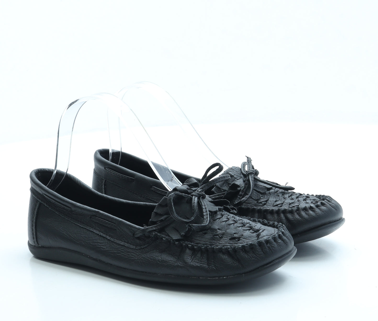 Damart Womens Black Leather Flat UK 5