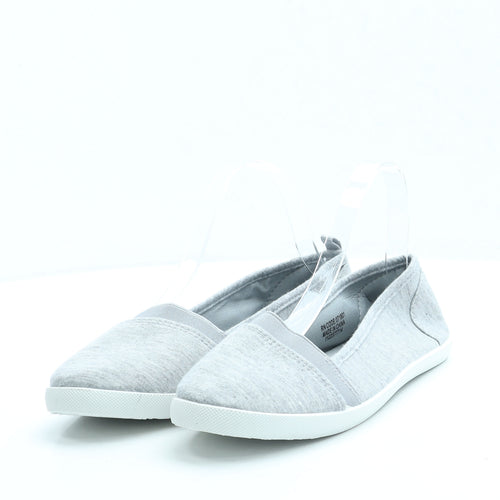 Primark Womens Grey Fabric Slip On Flat UK 6 39 US 8