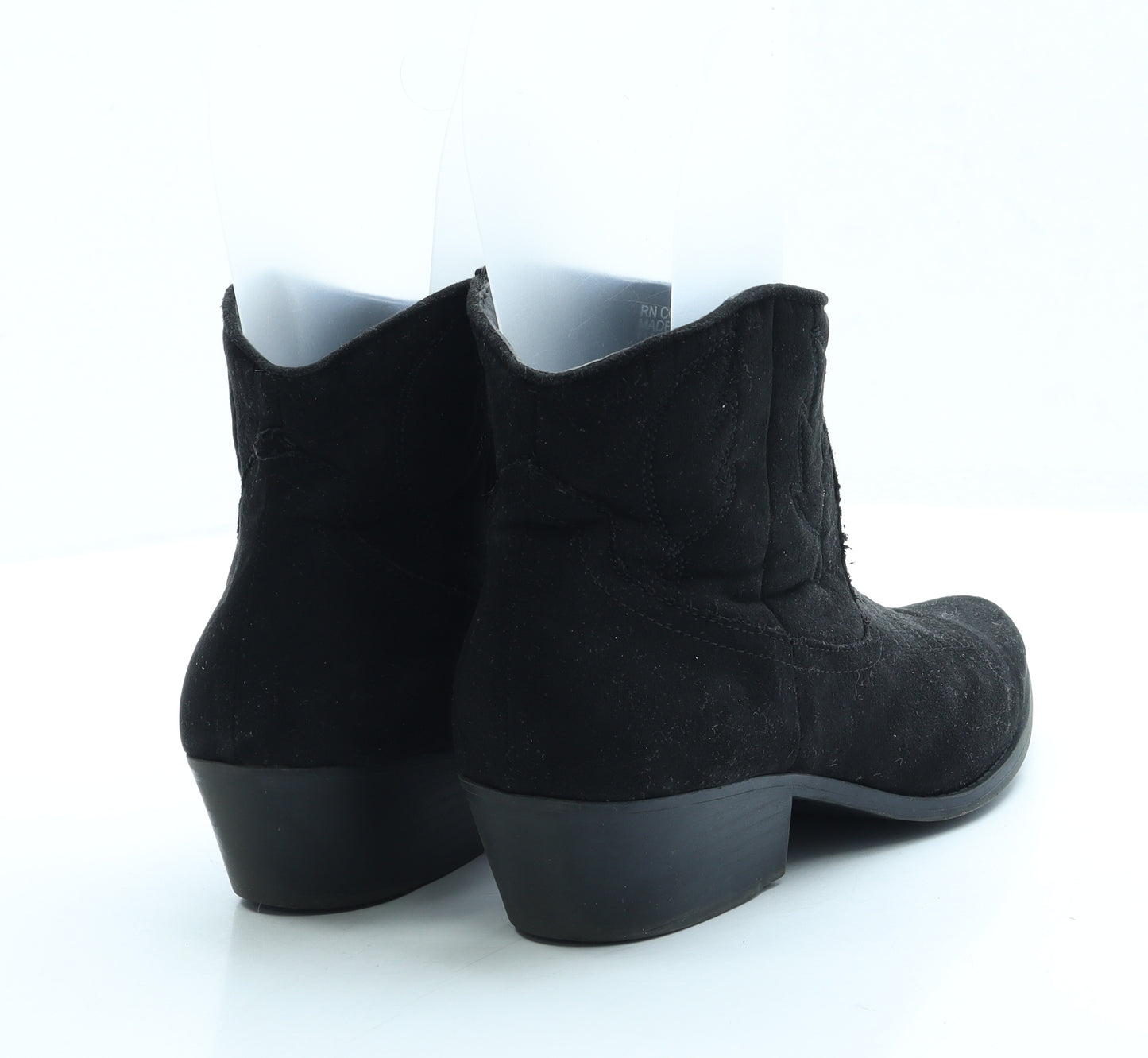 Primark Womens Black Suede Cowboy Boot UK 5 38 US 7