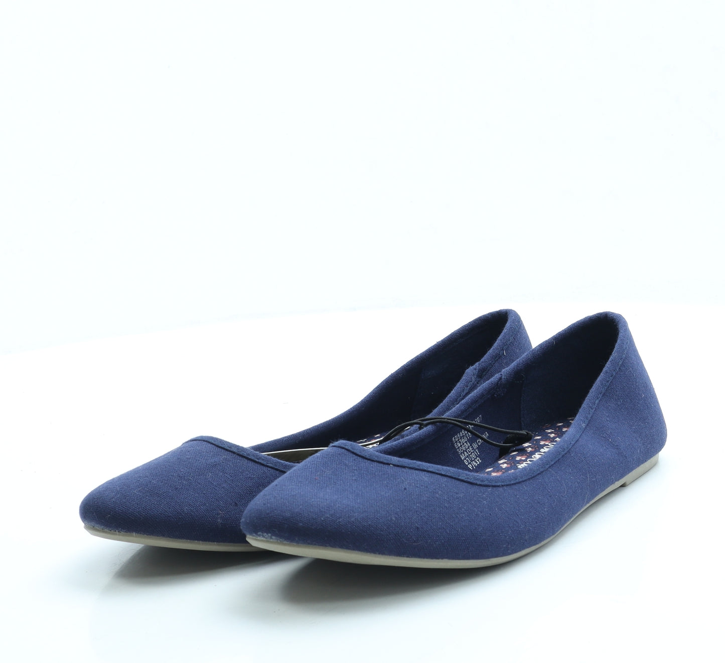 George Womens Blue Polyester Ballet Flat UK 8 42