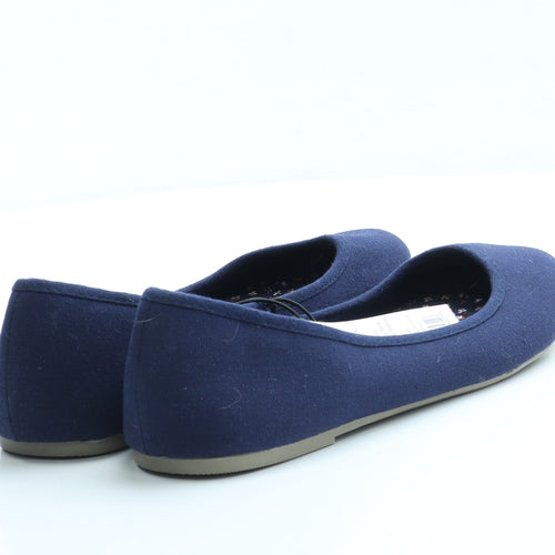 George Womens Blue Polyester Ballet Flat UK 8 42