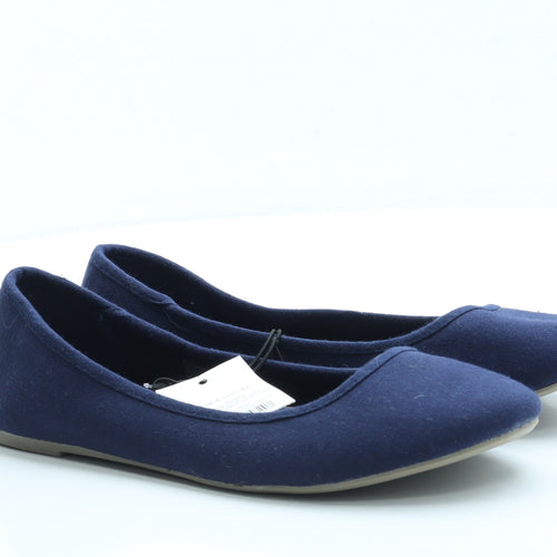 George Womens Blue Polyester Ballet Flat UK 8 42