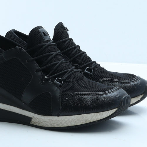 Michael Kors Womens Black Geometric Leather Trainer Casual UK 5 38