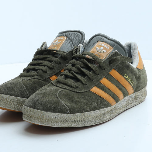 adidas Mens Green Colourblock Suede Trainer UK 10 44.5