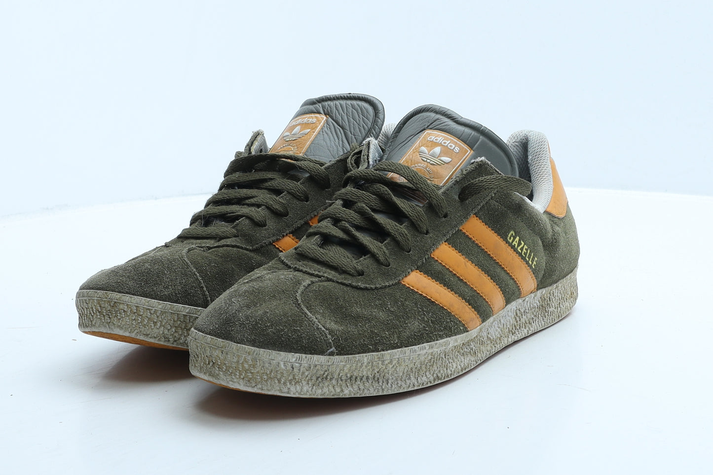 adidas Mens Green Colourblock Suede Trainer UK 10 44.5