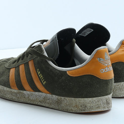 adidas Mens Green Colourblock Suede Trainer UK 10 44.5