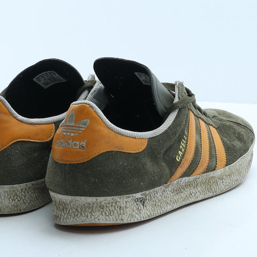 adidas Mens Green Colourblock Suede Trainer UK 10 44.5