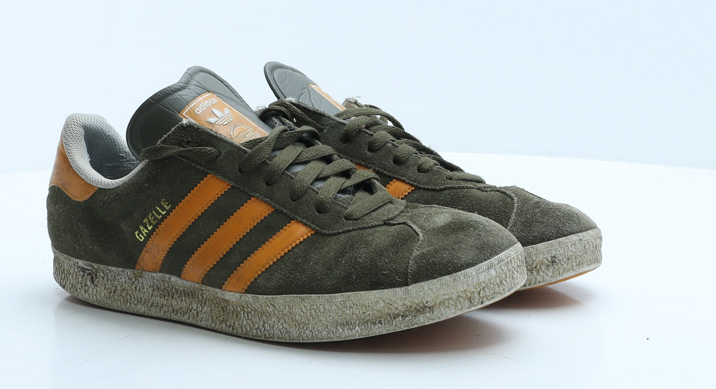 adidas Mens Green Colourblock Suede Trainer UK 10 44.5