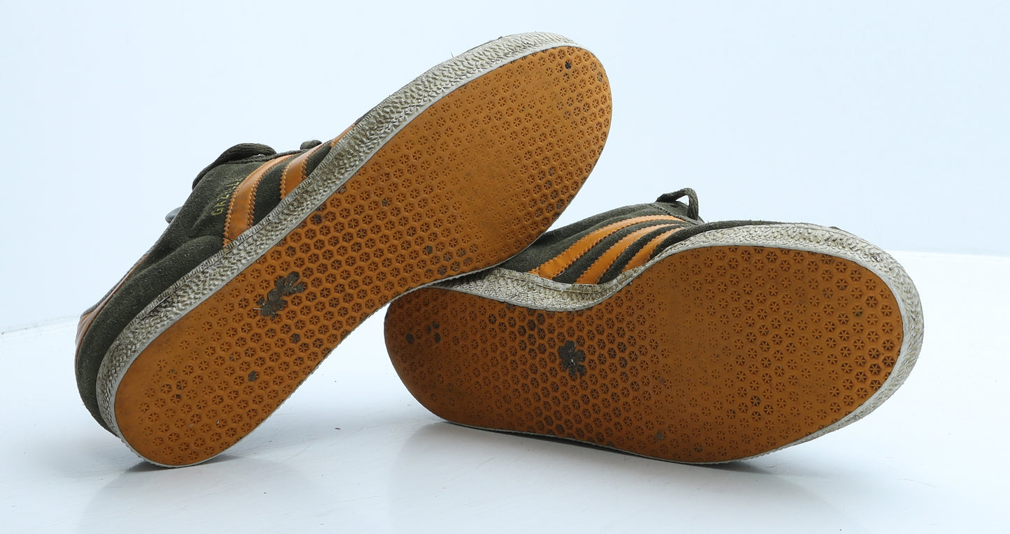 adidas Mens Green Colourblock Suede Trainer UK 10 44.5