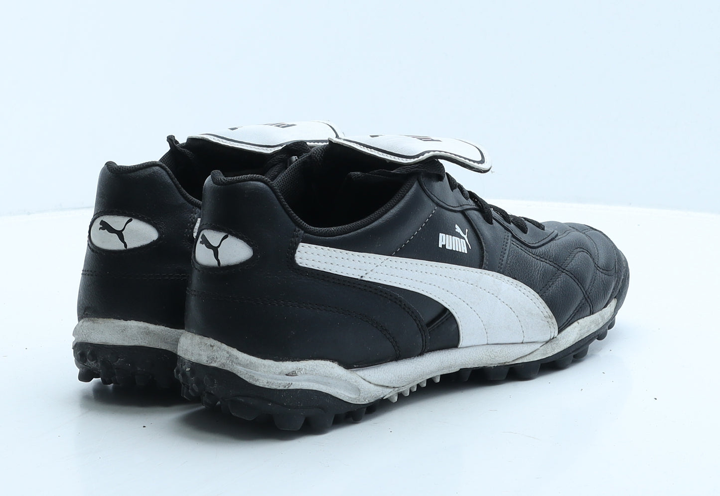 PUMA Mens Black Colourblock Leather Trainer UK 8 42 - AstroTurf Boots