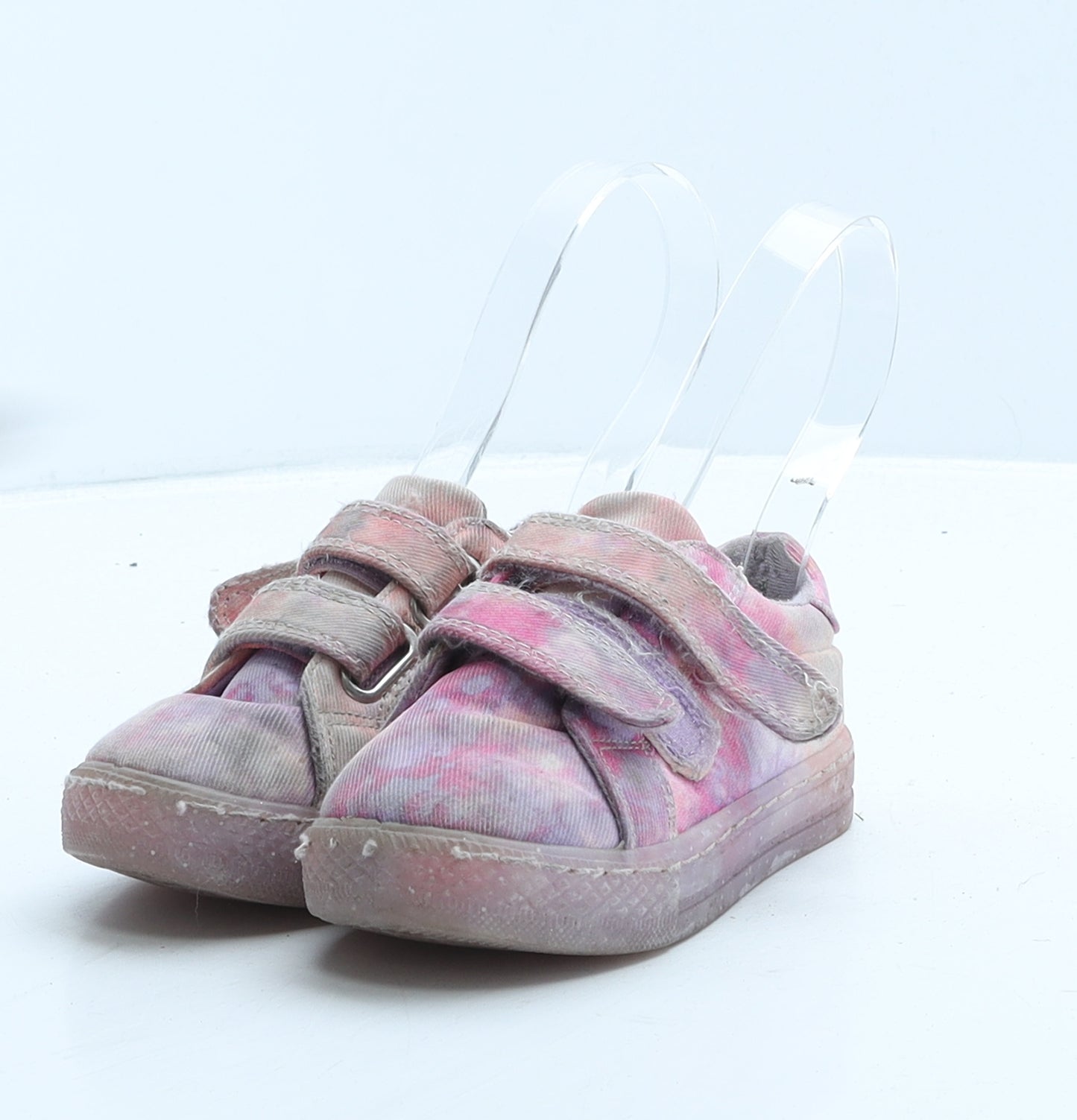 Preworn Girls Pink Tie Dye Fabric Trainer UK 6