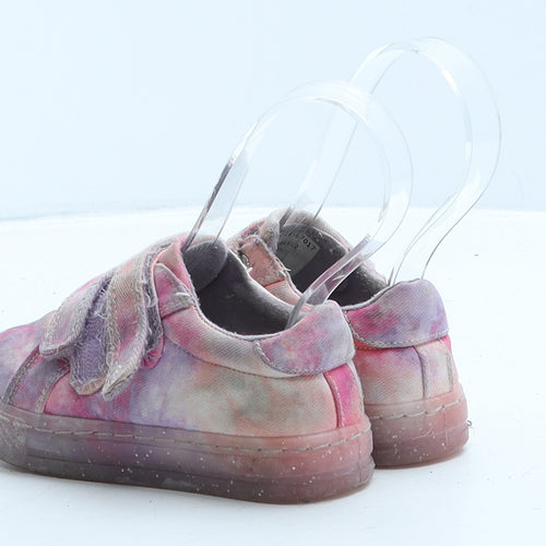 Preworn Girls Pink Tie Dye Fabric Trainer UK 6