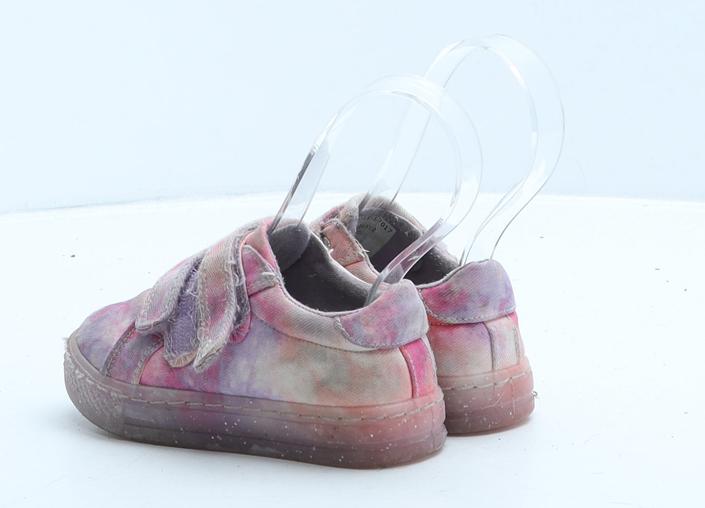 Preworn Girls Pink Tie Dye Fabric Trainer UK 6