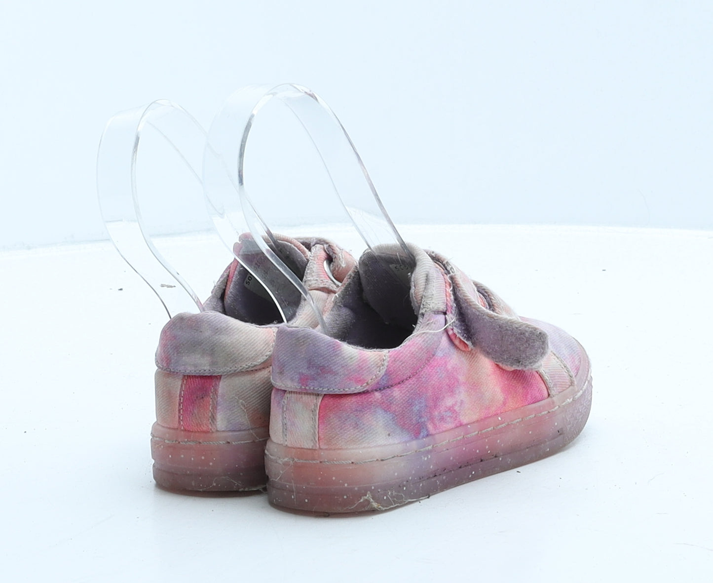Preworn Girls Pink Tie Dye Fabric Trainer UK 6
