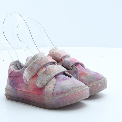 Preworn Girls Pink Tie Dye Fabric Trainer UK 6