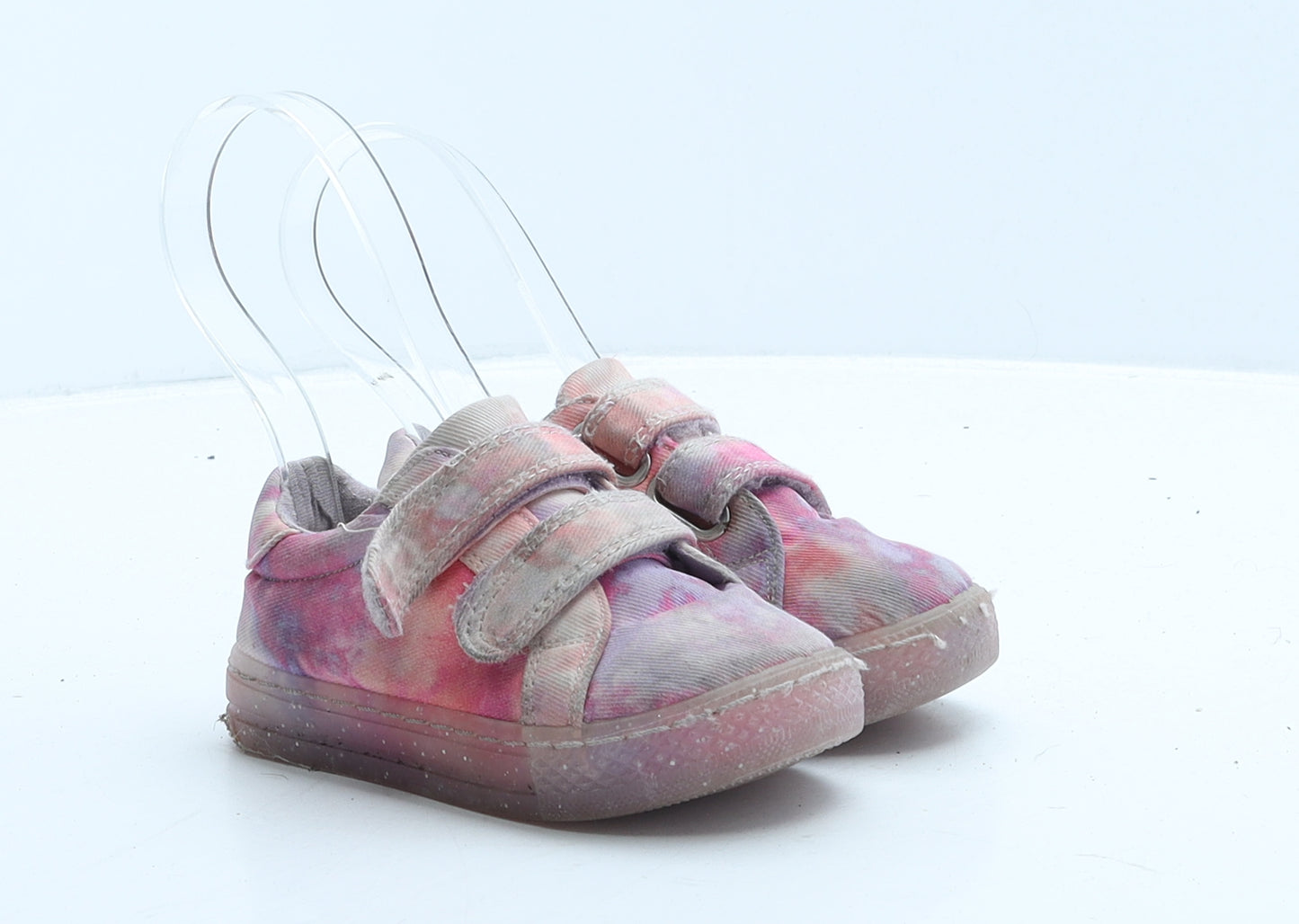 Preworn Girls Pink Tie Dye Fabric Trainer UK 6