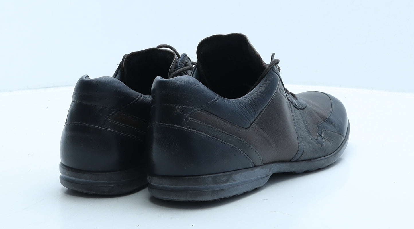 Camel Active Mens Brown Colourblock Leather Trainer Casual UK 8