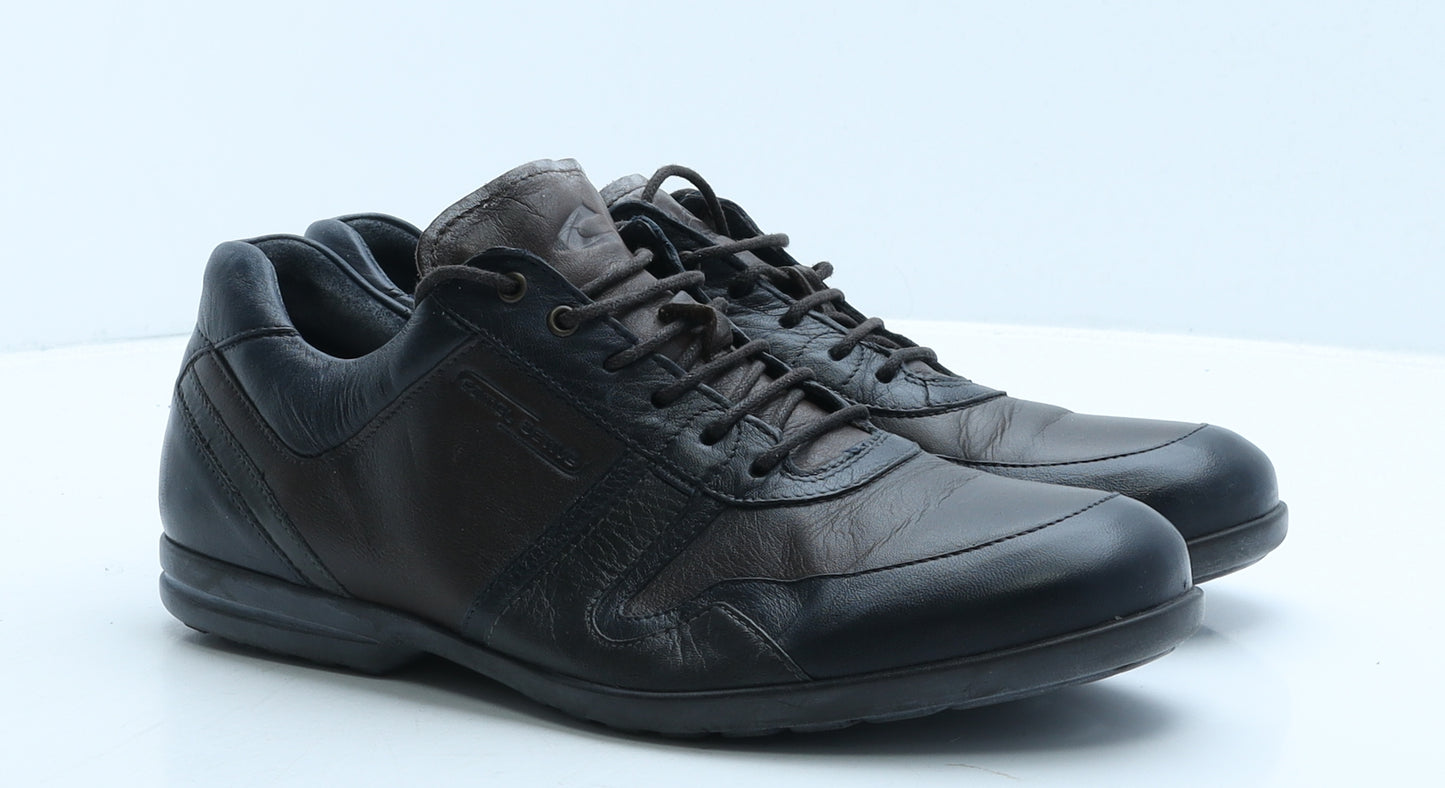 Camel Active Mens Brown Colourblock Leather Trainer Casual UK 8