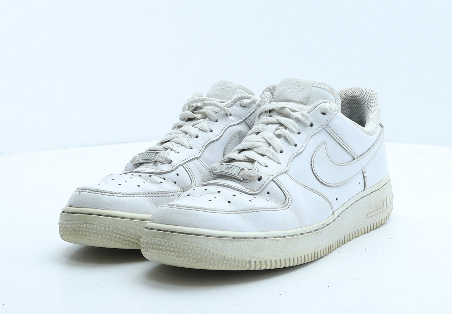 Nike Mens White Leather Trainer UK 7 41 - Nike AirForce 1