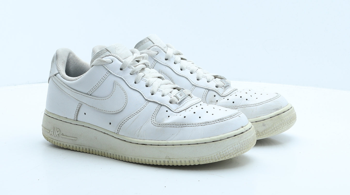 Nike Mens White Leather Trainer UK 7 41 - Nike AirForce 1