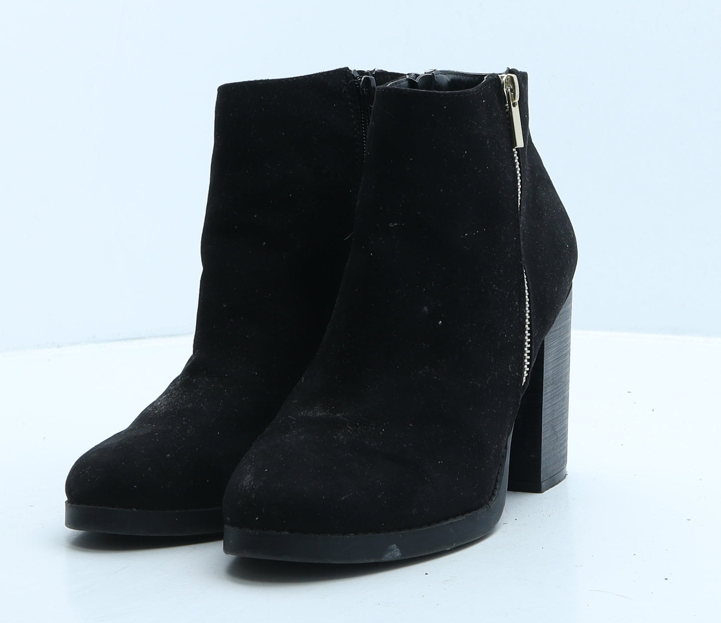 New Look Womens Black Suede Bootie Boot UK 6 39