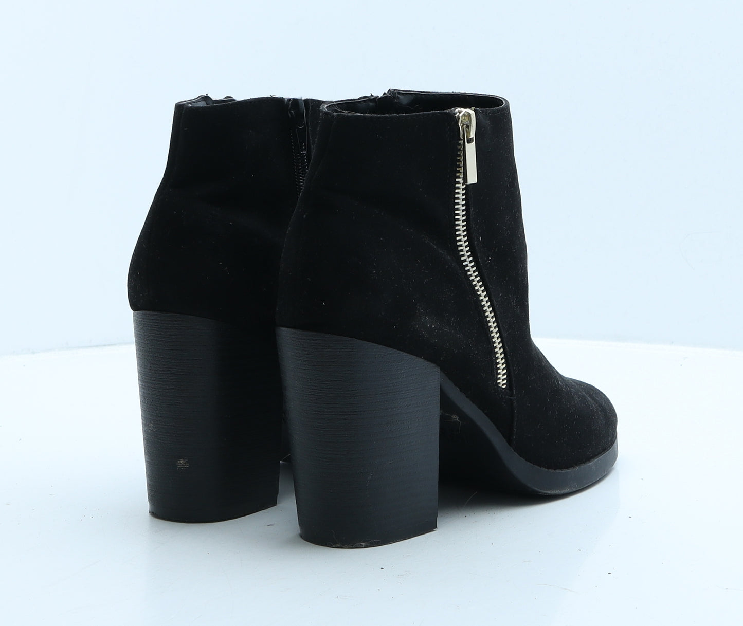New Look Womens Black Suede Bootie Boot UK 6 39