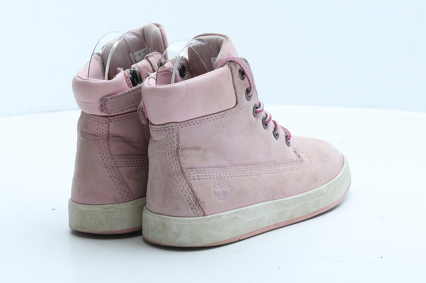 Timberland Girls Pink Leather Combat Boot UK 12.5 31