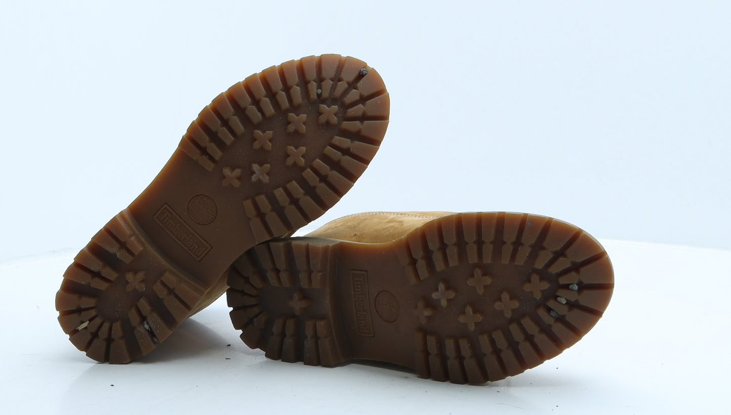 Timberland Womens Brown Leather Combat Boot UK 6 39