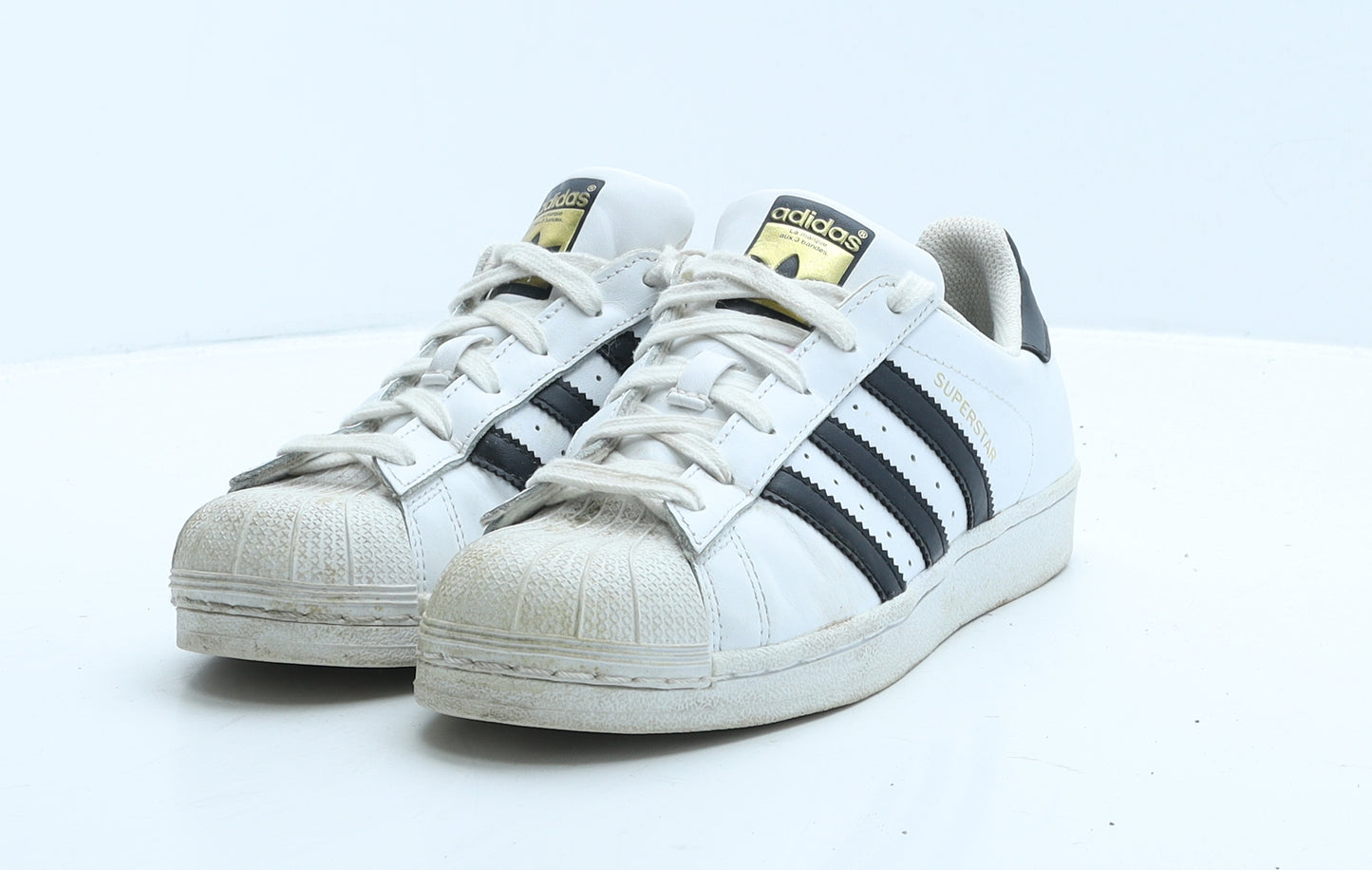 adidas Womens White Striped Leather Trainer UK 5 38