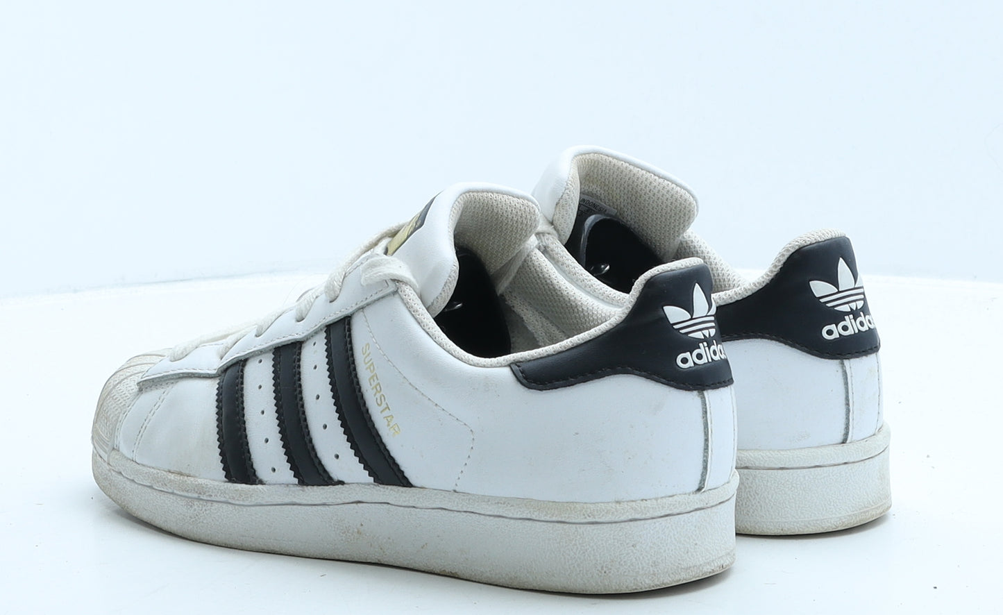 adidas Womens White Striped Leather Trainer UK 5 38