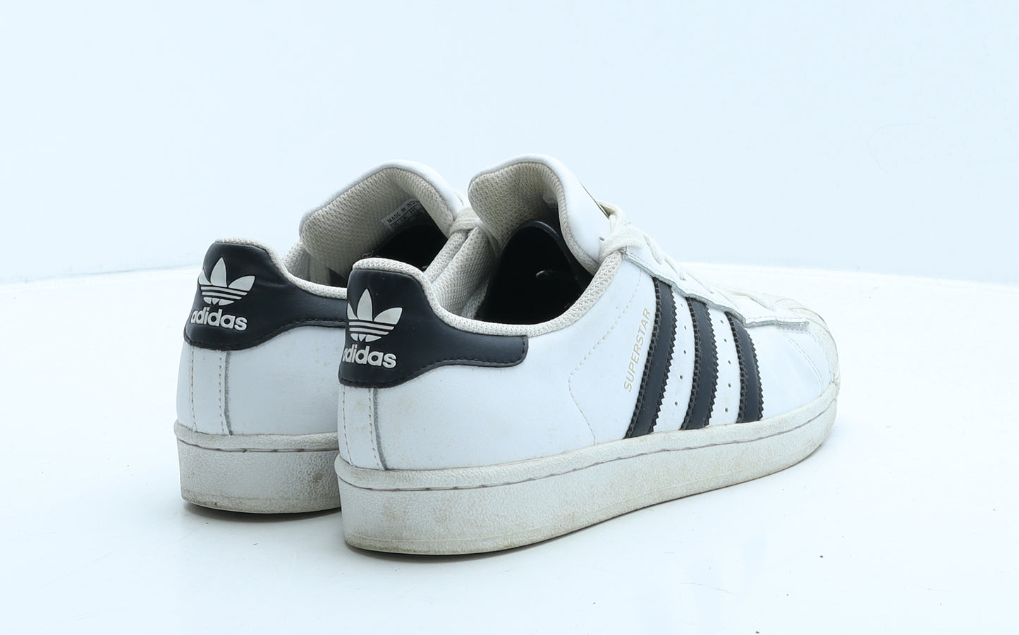 adidas Womens White Striped Leather Trainer UK 5 38
