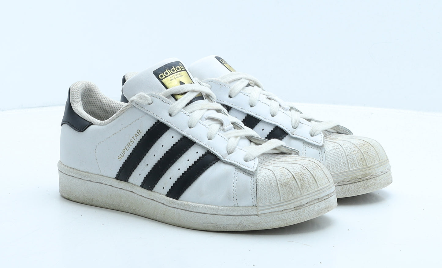 adidas Womens White Striped Leather Trainer UK 5 38