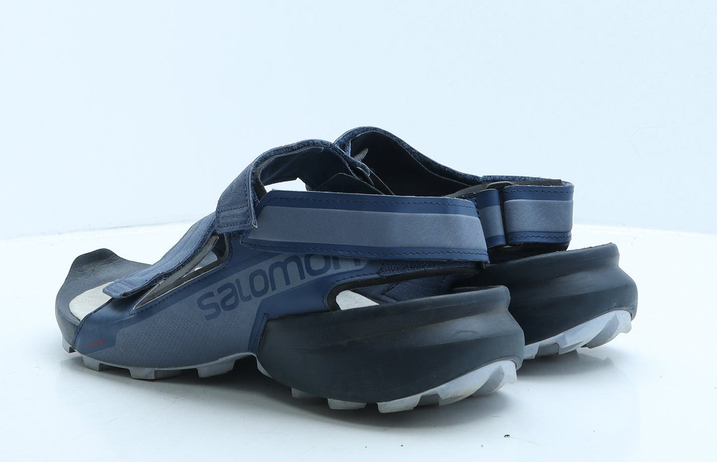 Salomon Mens Blue Colourblock Leather Slip On Sandal UK 11.5 46.5