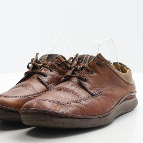 Clarks Mens Brown Leather Boat Shoe Casual UK 10