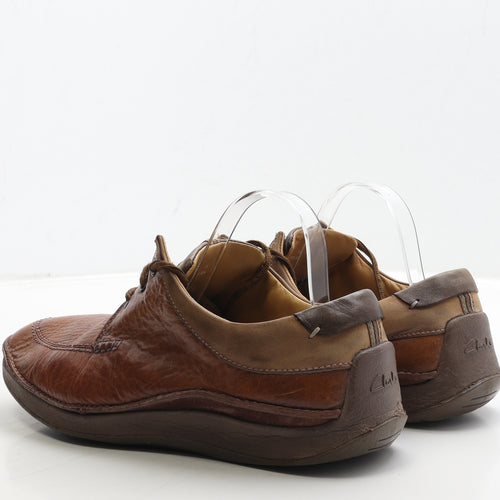 Clarks Mens Brown Leather Boat Shoe Casual UK 10