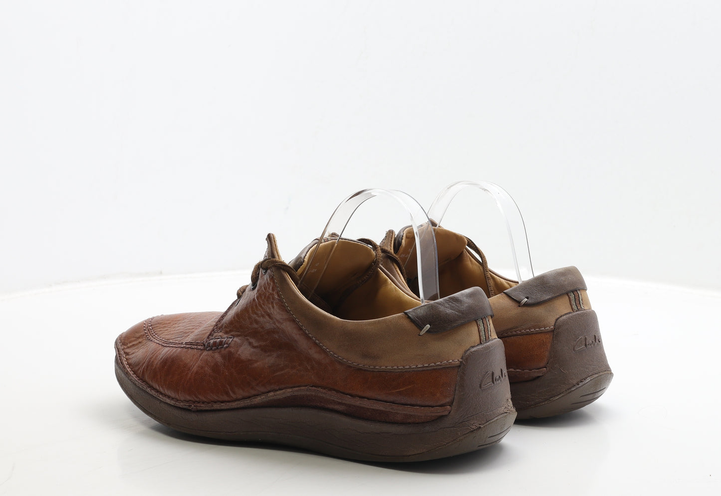 Clarks Mens Brown Leather Boat Shoe Casual UK 10
