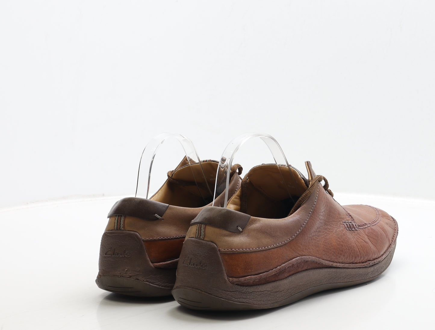 Clarks Mens Brown Leather Boat Shoe Casual UK 10