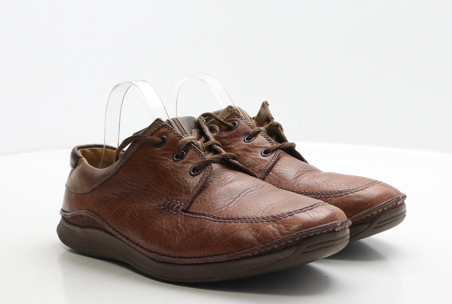Clarks Mens Brown Leather Boat Shoe Casual UK 10