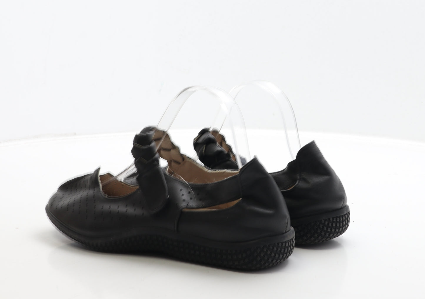 Damart Womens Black Spotted Leather Mary Jane Flat UK 7 40