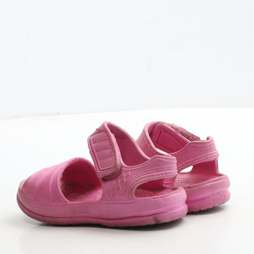 Preworn Girls Pink Rubber Strappy Sandal UK 7 24
